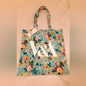 V&A FLORAL COTTON TOTE BAG